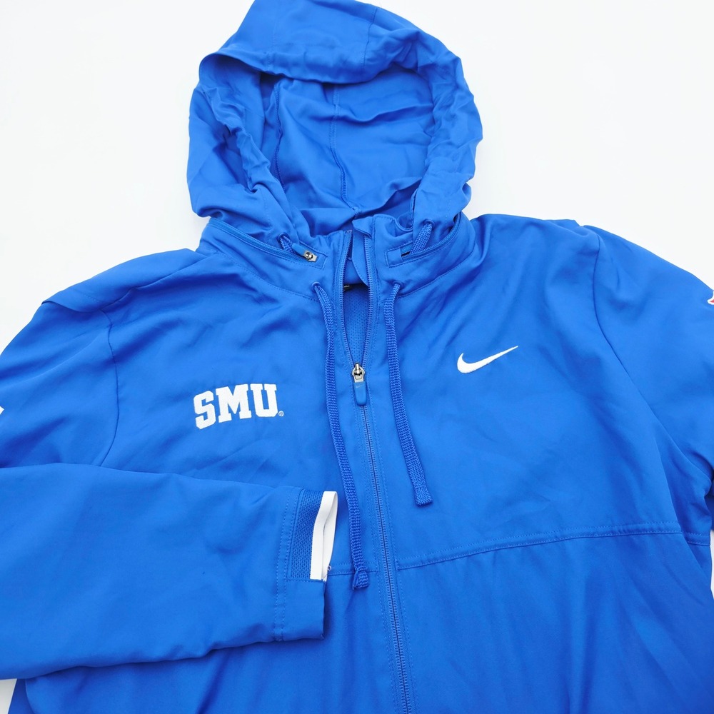Nike SMU Mustangs Dri-FIT Full Zip Hooded Jacket Blue Womens XLT Tall #21